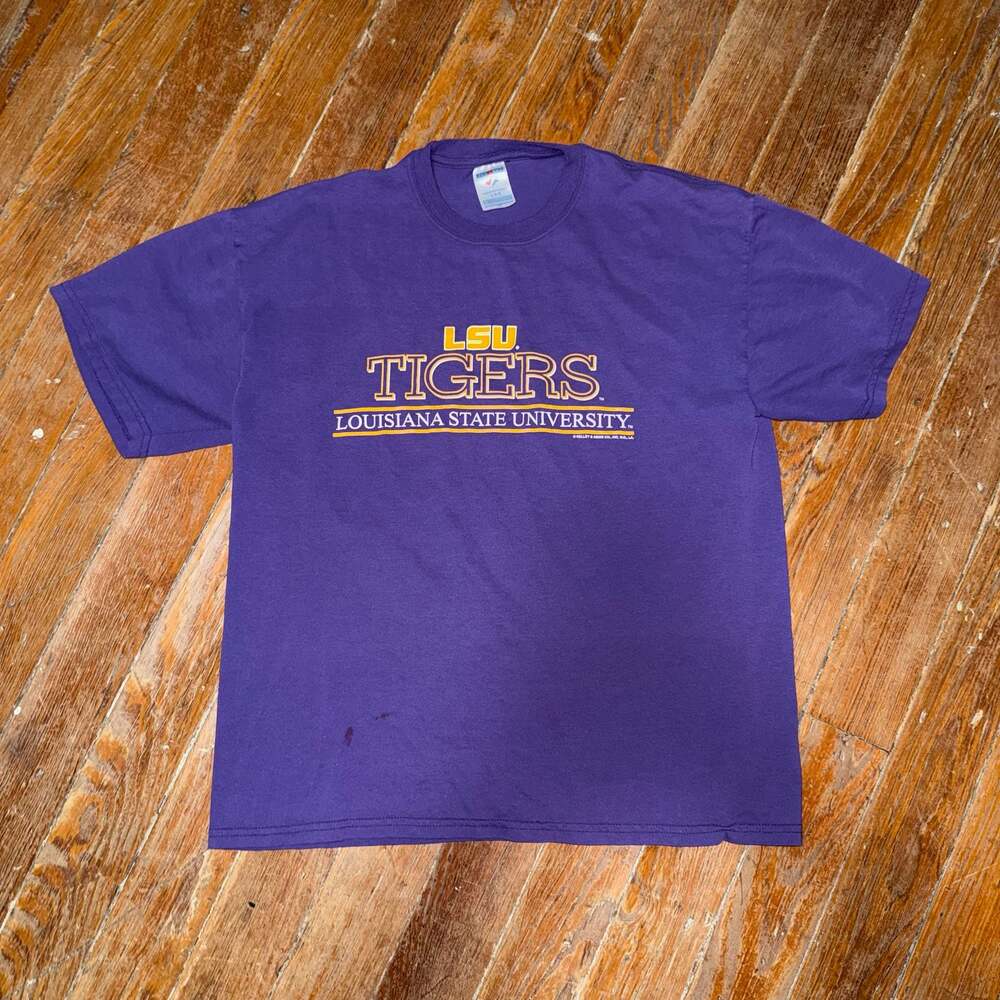 Vintage Jerzees LSU Tigers Louisiana State University Graphic T-Shirt